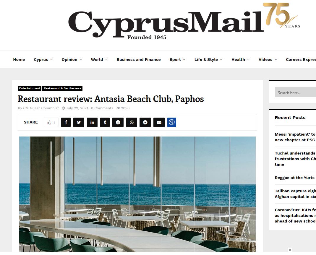 Cyprus Mail, 29th July 2021